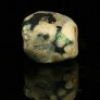 Ancient iridescent monochrome glass faceted bead 3384MA